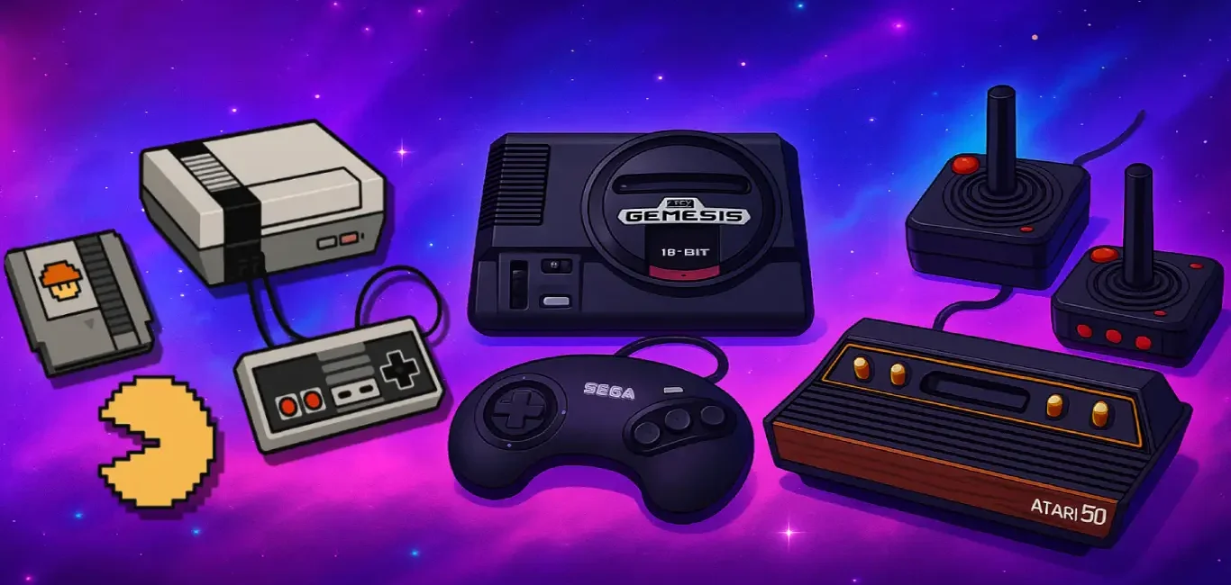 Retro Console with Games